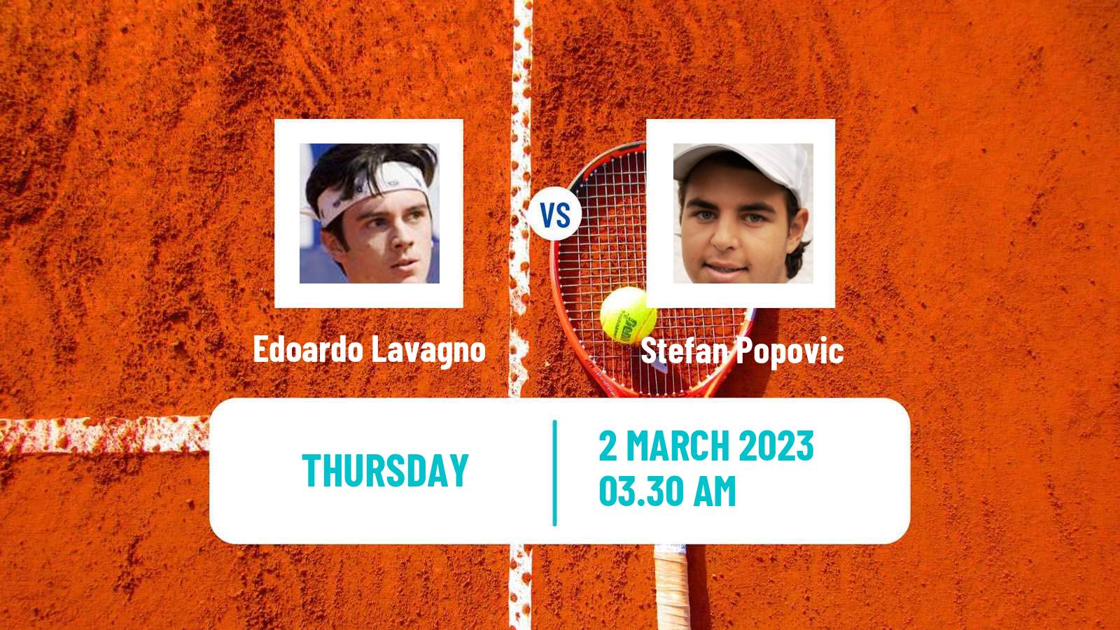 Tennis ITF Tournaments Edoardo Lavagno - Stefan Popovic