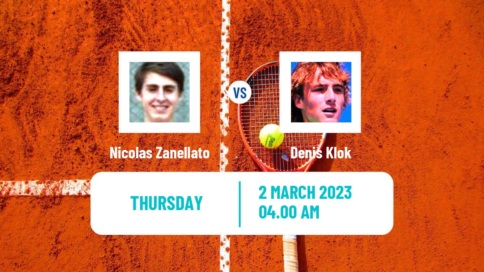 Tennis ITF Tournaments Nicolas Zanellato - Denis Klok