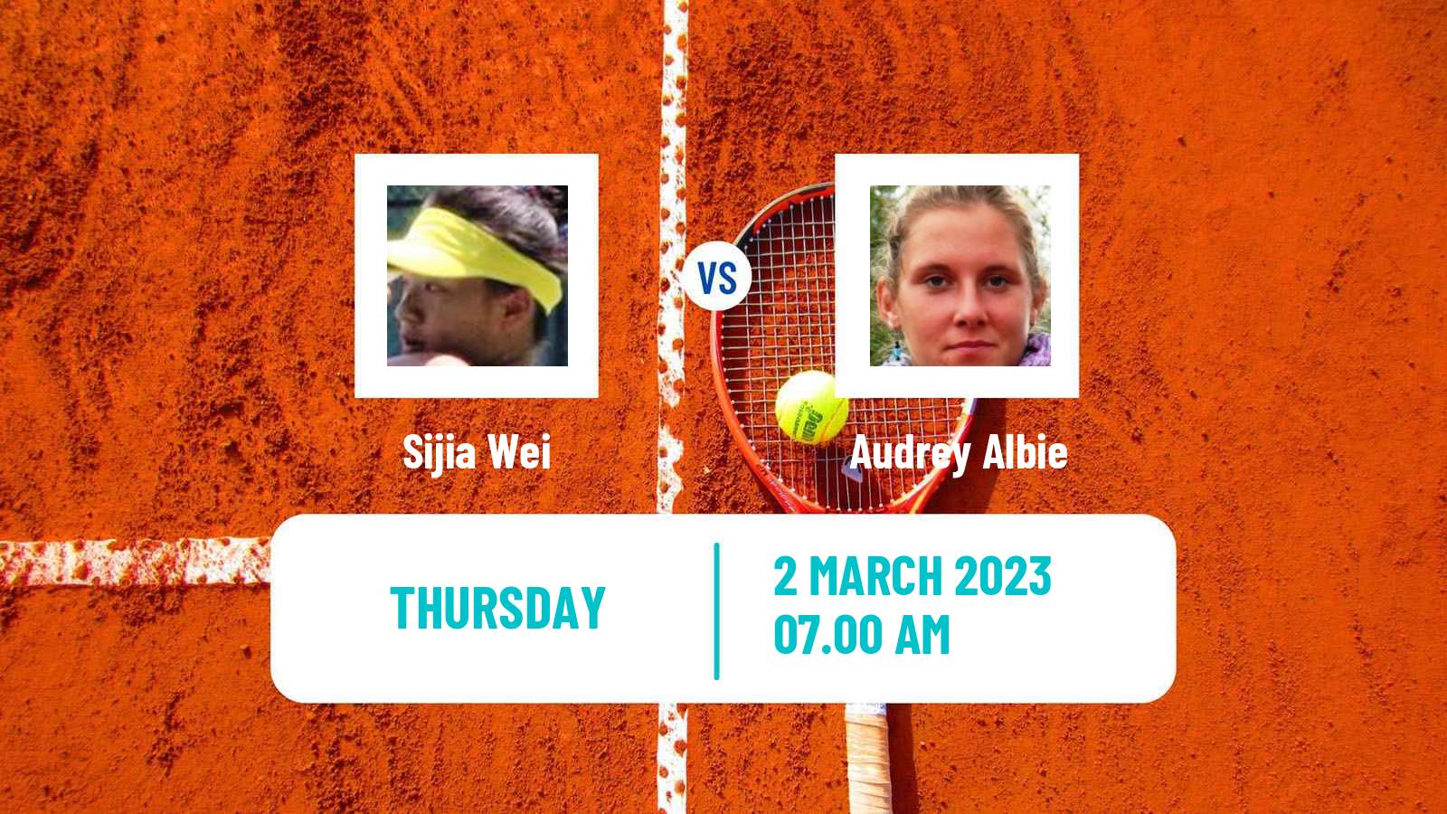 Tennis ITF Tournaments Sijia Wei - Audrey Albie