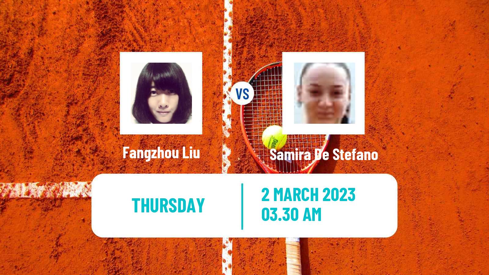 Tennis ITF Tournaments Fangzhou Liu - Samira De Stefano