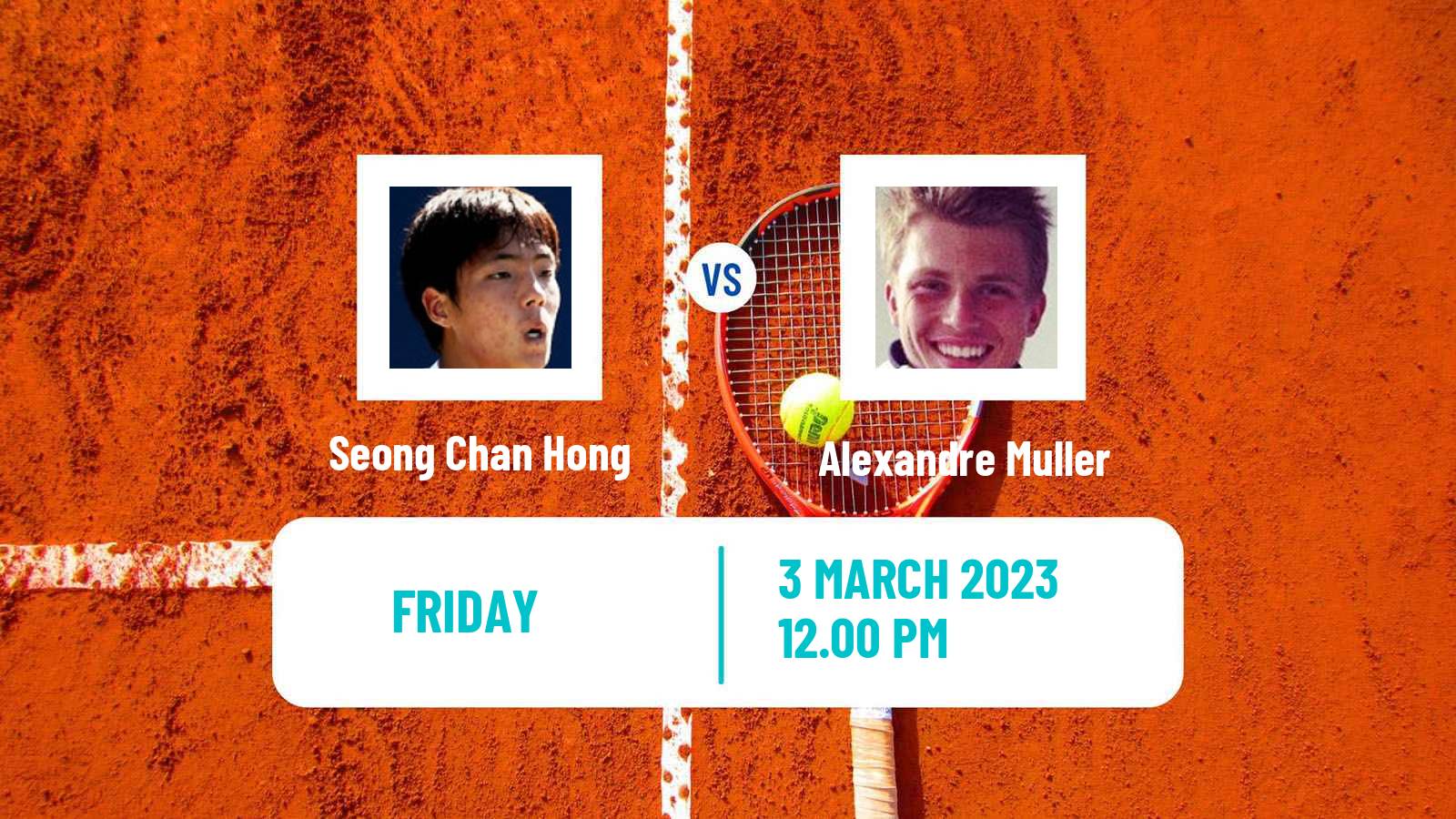 Tennis ATP Challenger Seong Chan Hong - Alexandre Muller