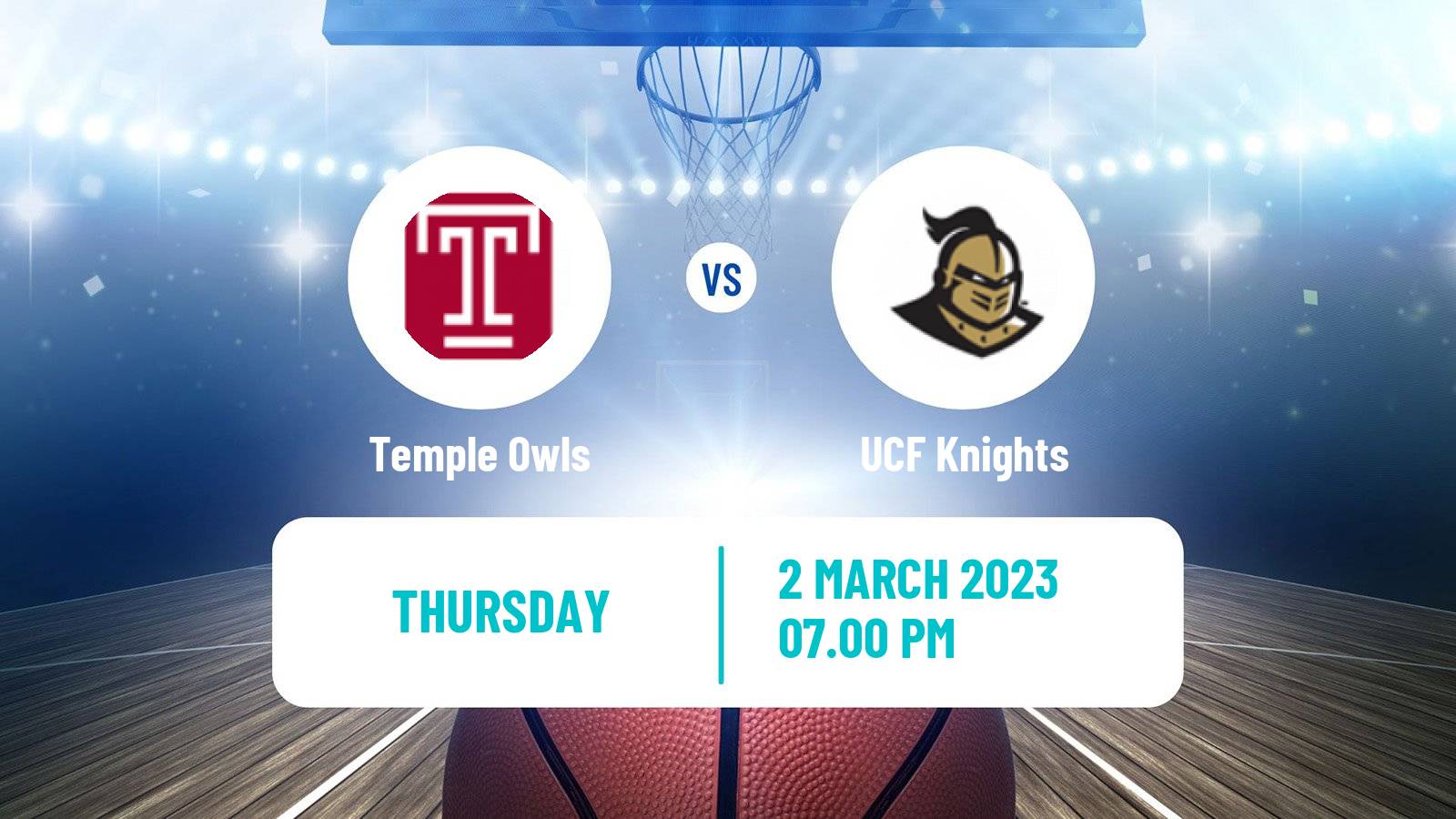 Basketball NCAA College Basketball Temple Owls - UCF Knights