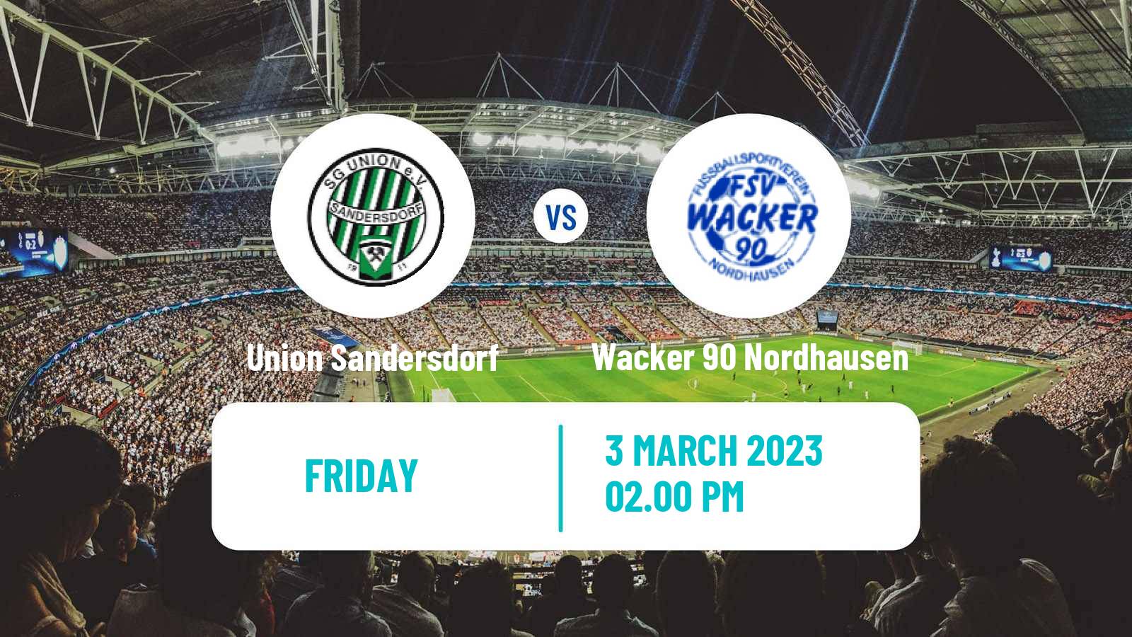 Soccer German Oberliga NOFV- Süd Union Sandersdorf - Wacker 90 Nordhausen