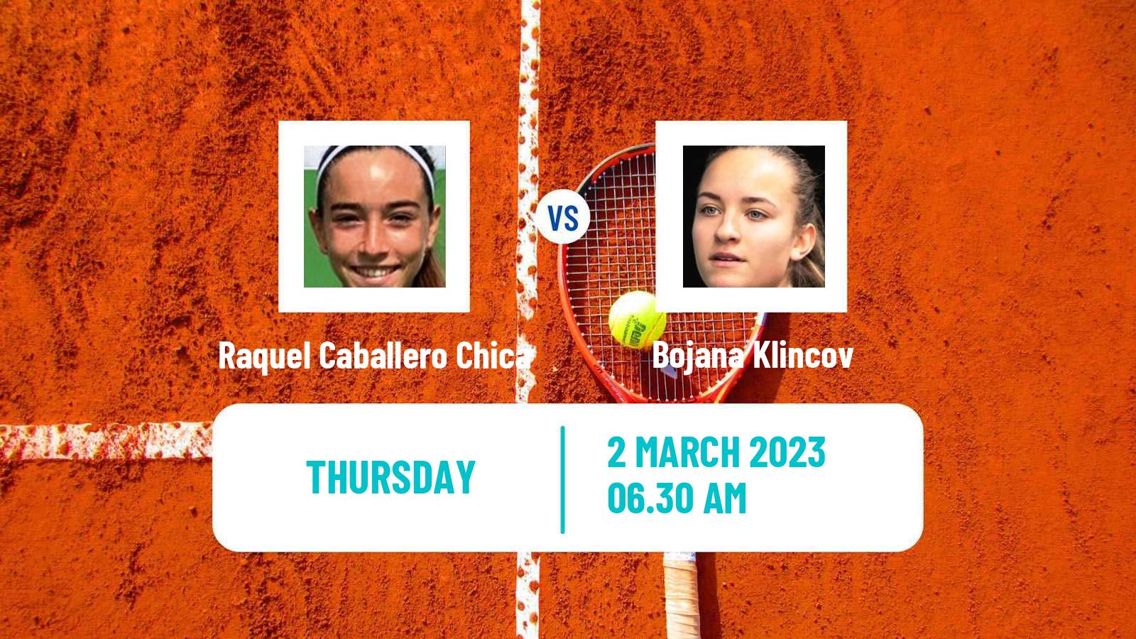 Tennis ITF Tournaments Raquel Caballero Chica - Bojana Klincov
