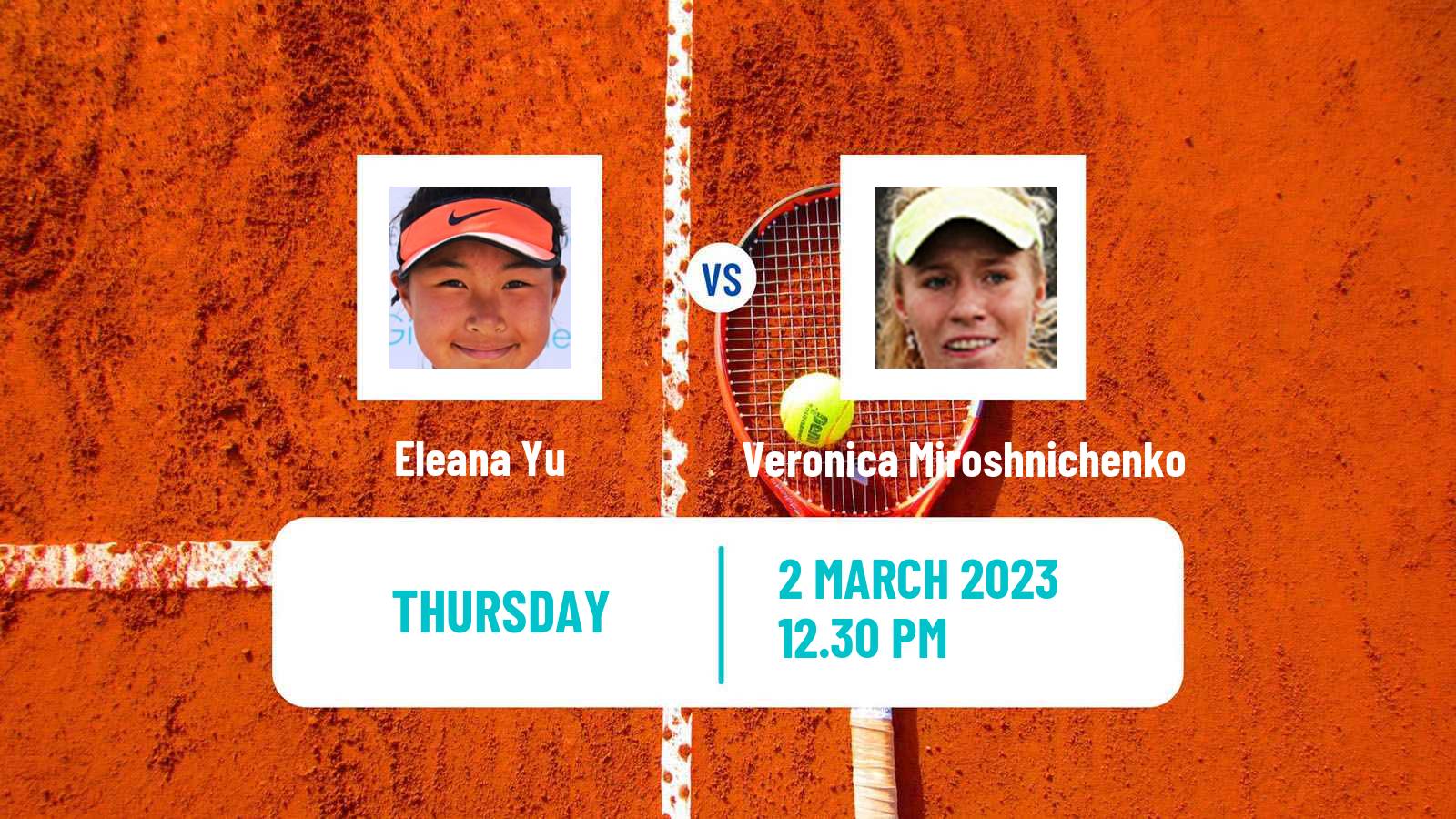 Tennis ITF Tournaments Eleana Yu - Veronica Miroshnichenko