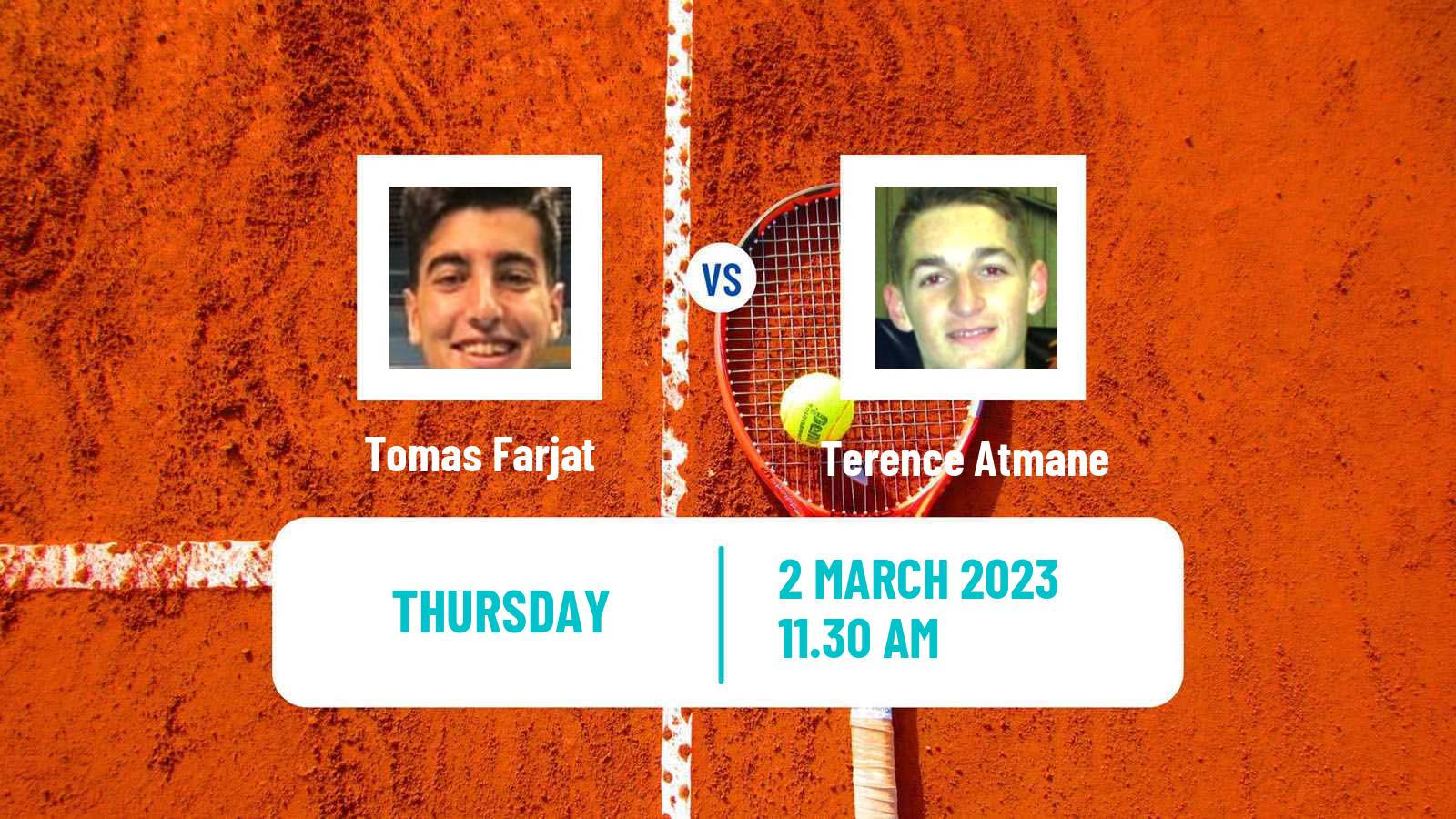 Tennis ITF Tournaments Tomas Farjat - Terence Atmane
