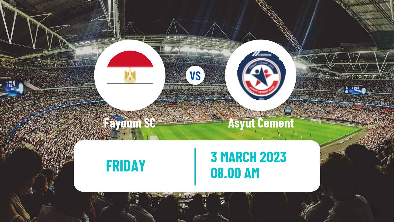 Soccer Egyptian Division 2 - Group A Fayoum - Asyut Cement