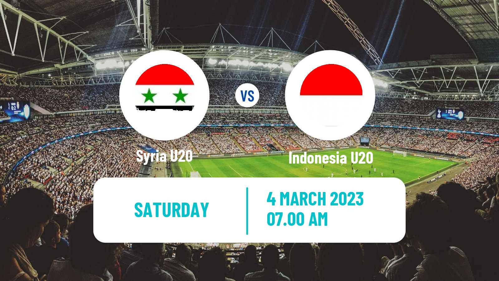 Soccer AFC Championship U20 Syria U20 - Indonesia U20