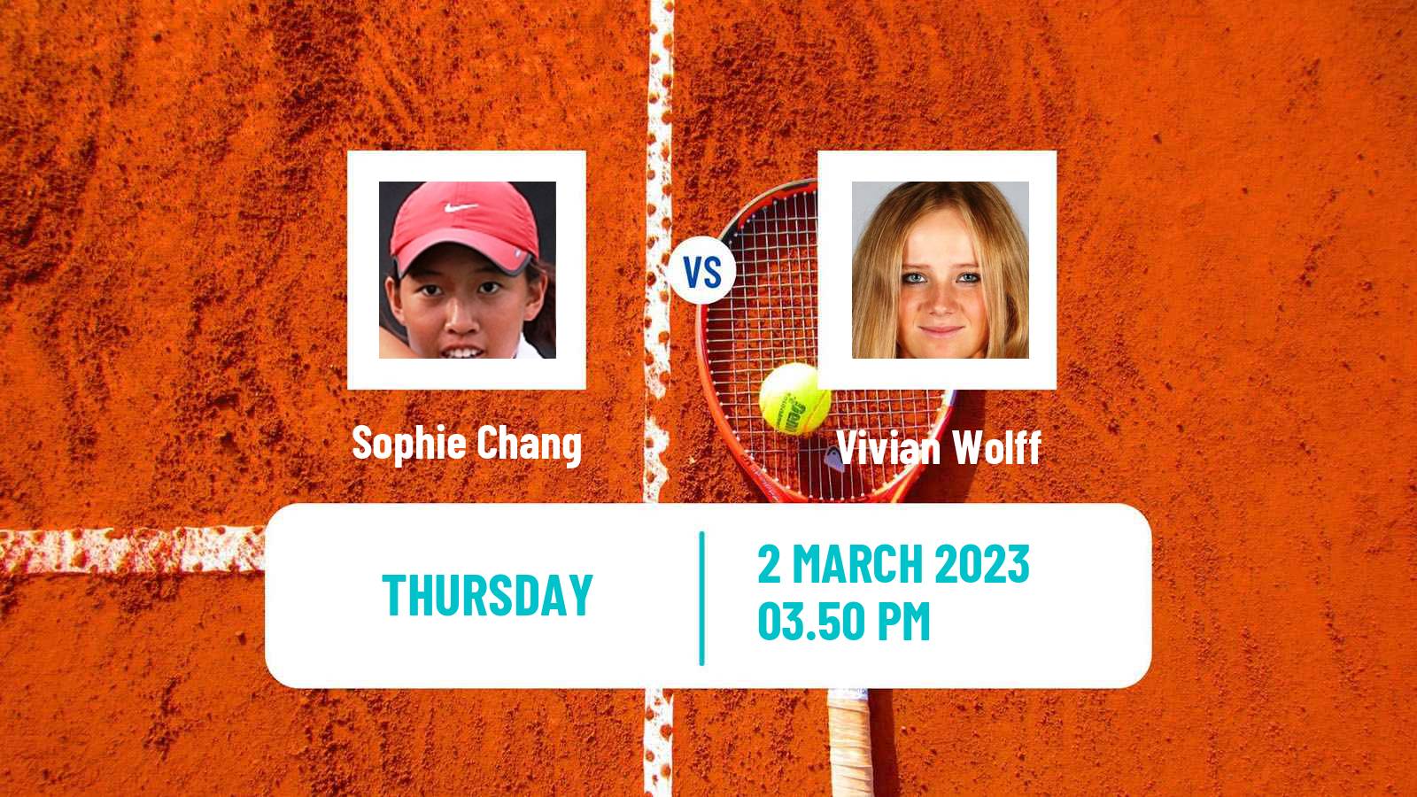 Tennis ITF Tournaments Sophie Chang - Vivian Wolff