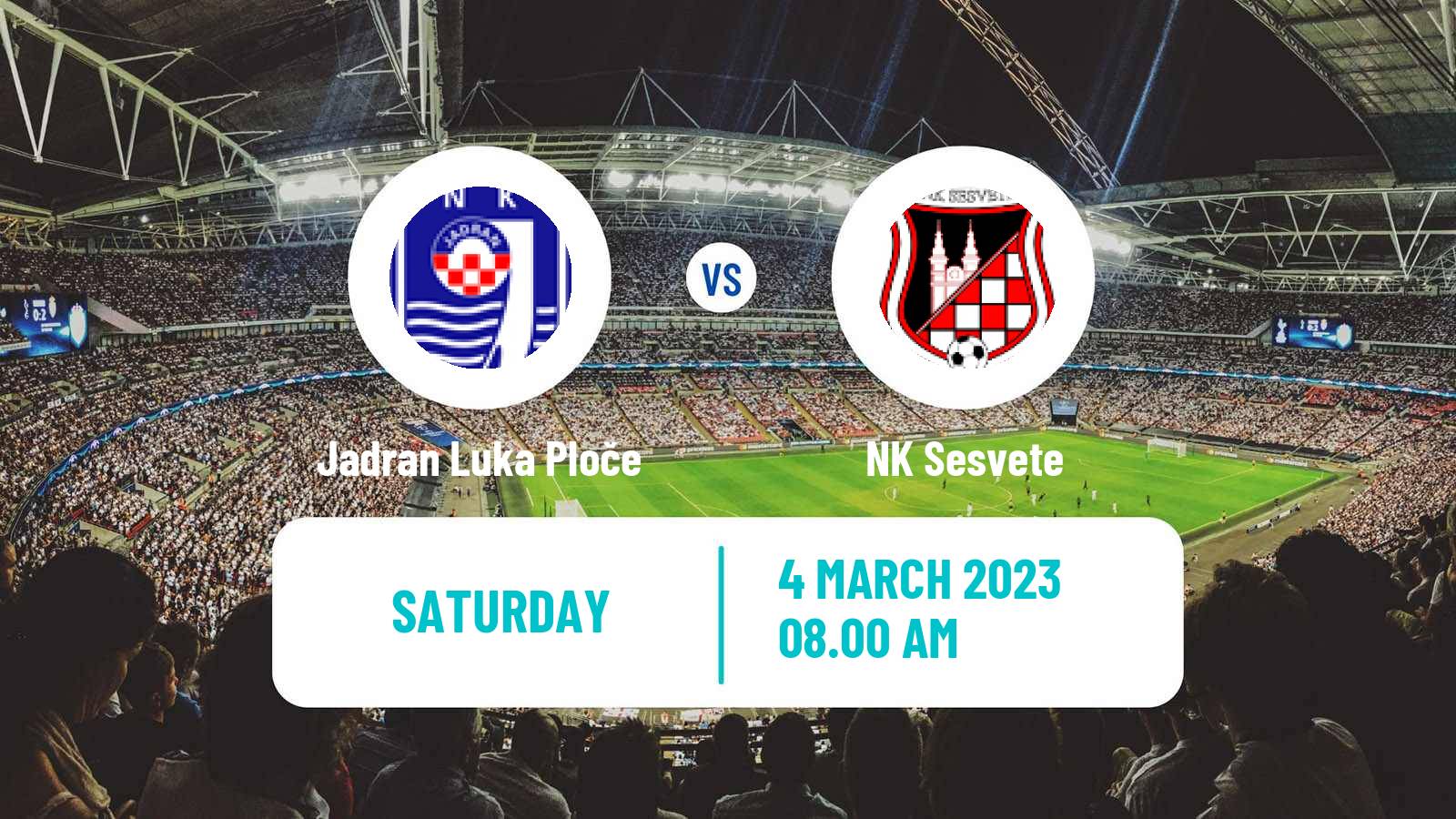 Soccer Croatian Druga NL Jadran Luka Ploče - Sesvete