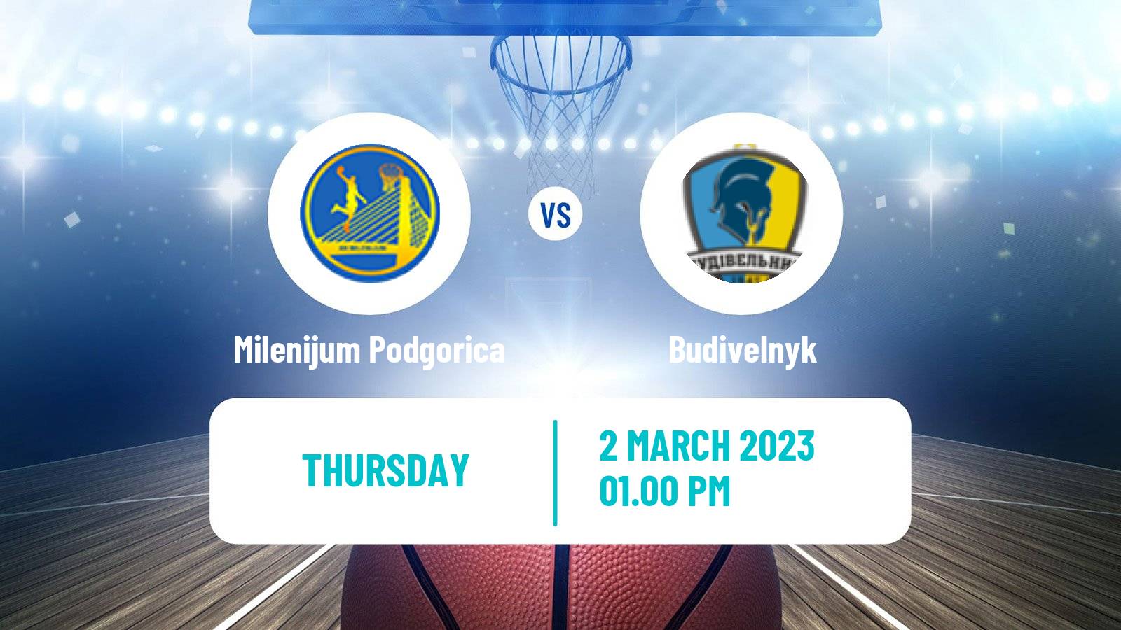Basketball Balkan International Basketball League Milenijum Podgorica - Budivelnyk