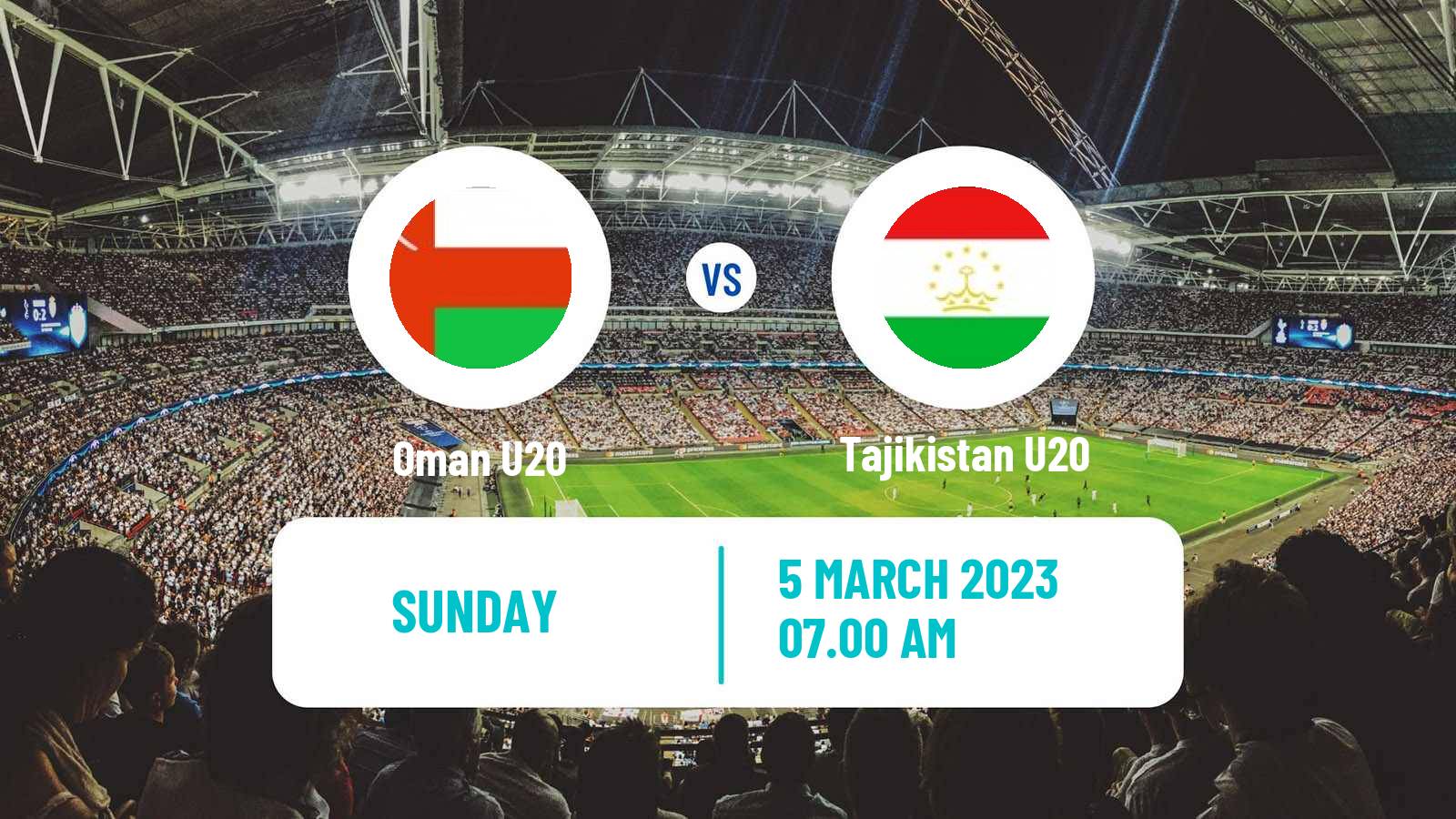 Soccer AFC Championship U20 Oman U20 - Tajikistan U20