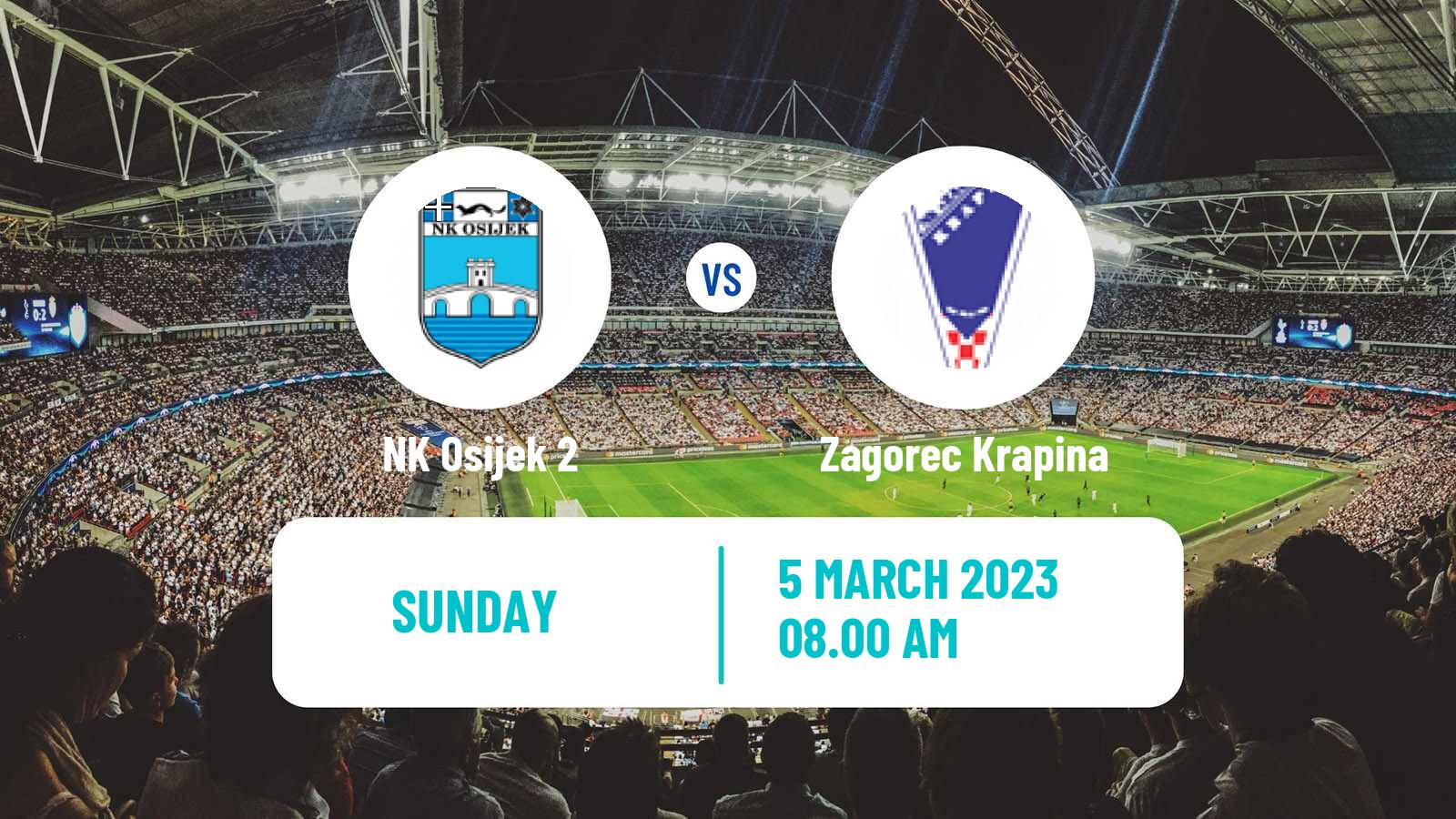 Soccer Croatian Druga NL Osijek 2 - Zagorec Krapina
