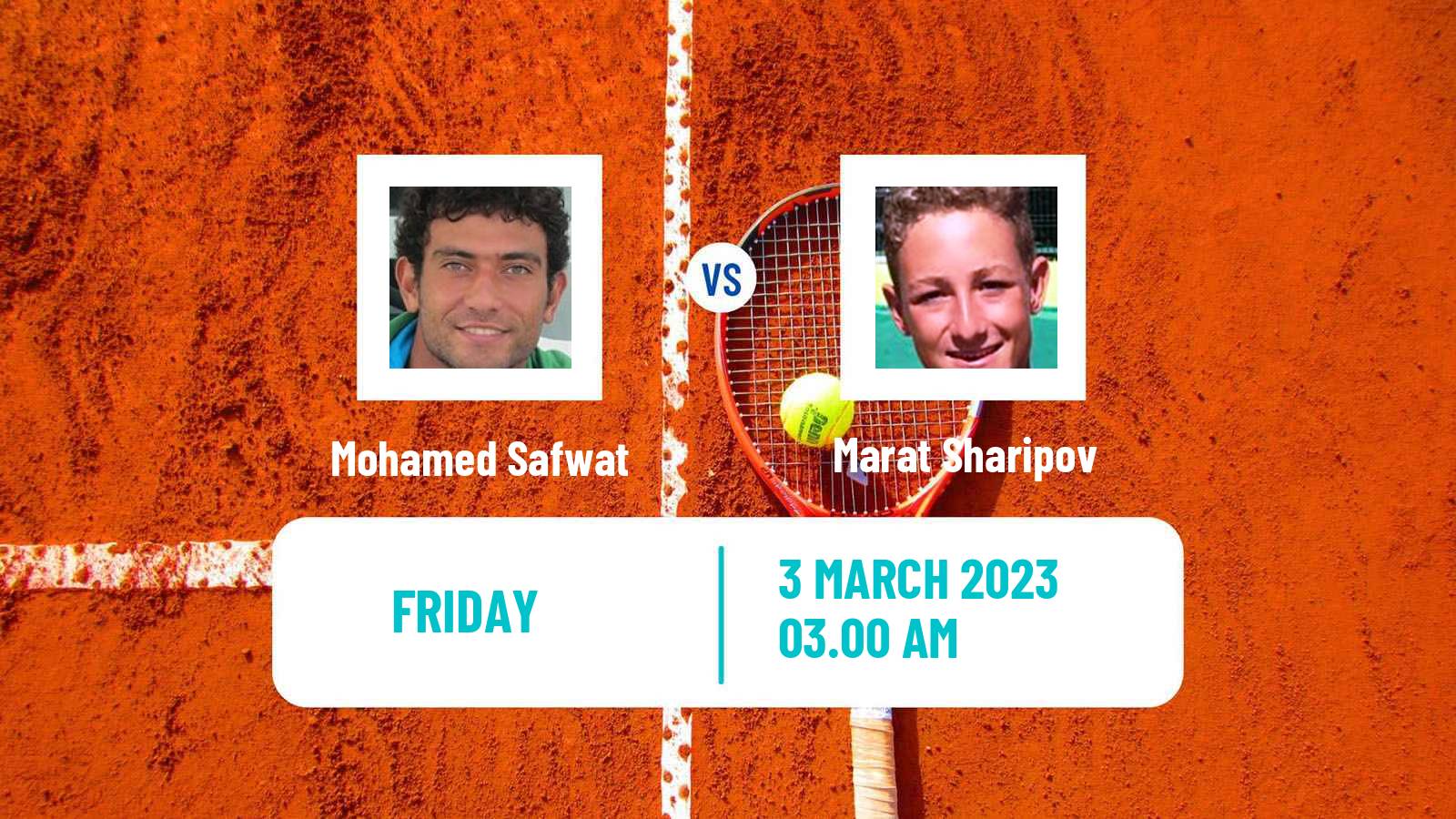 Tennis ITF Tournaments Mohamed Safwat - Marat Sharipov