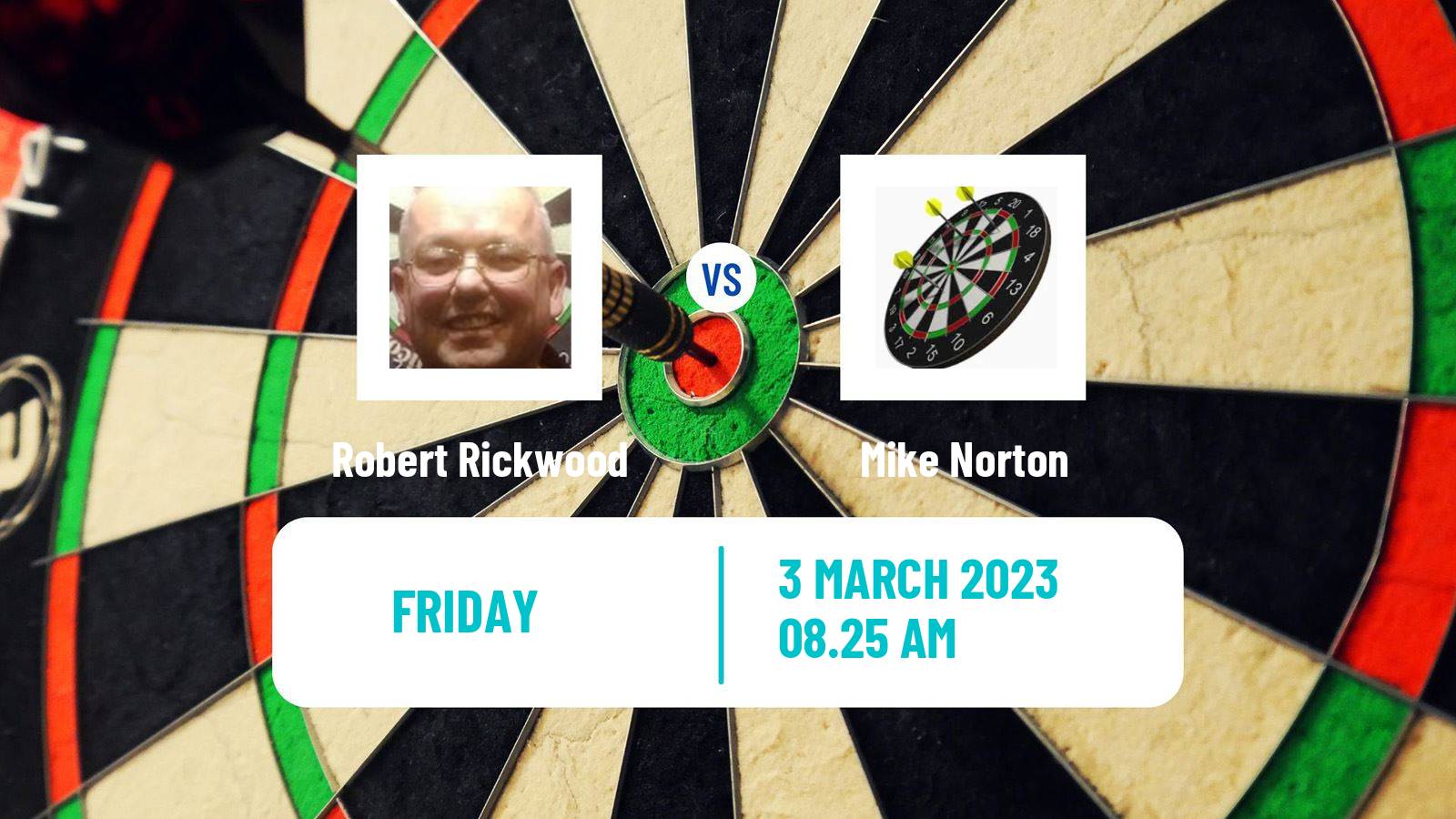 Darts Darts Robert Rickwood - Mike Norton