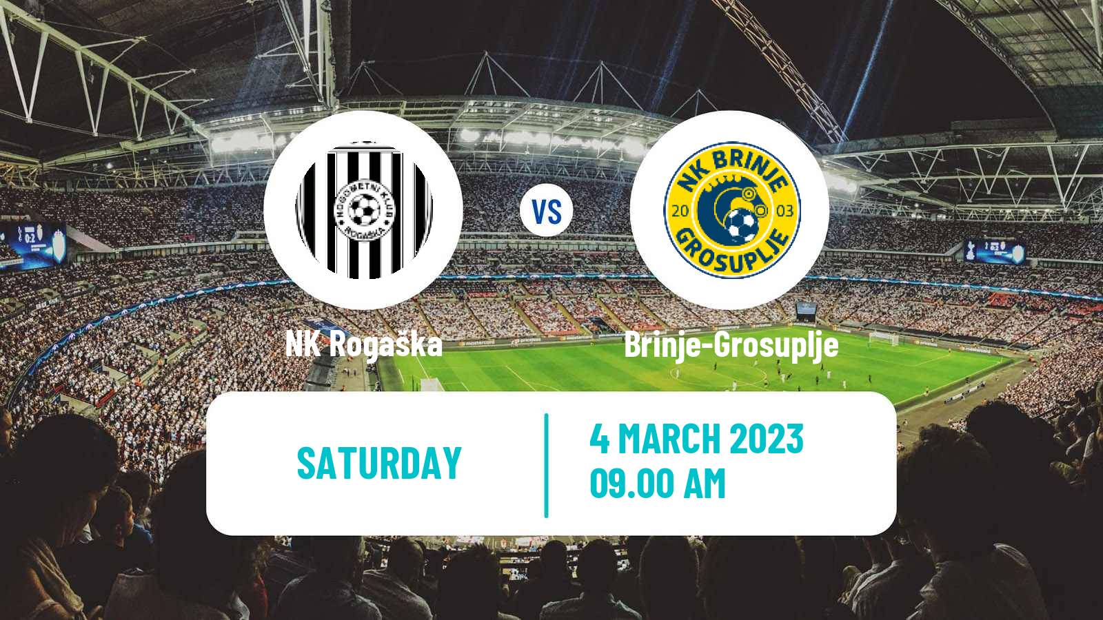 Soccer Slovenian 2 SNL Rogaška - Brinje-Grosuplje