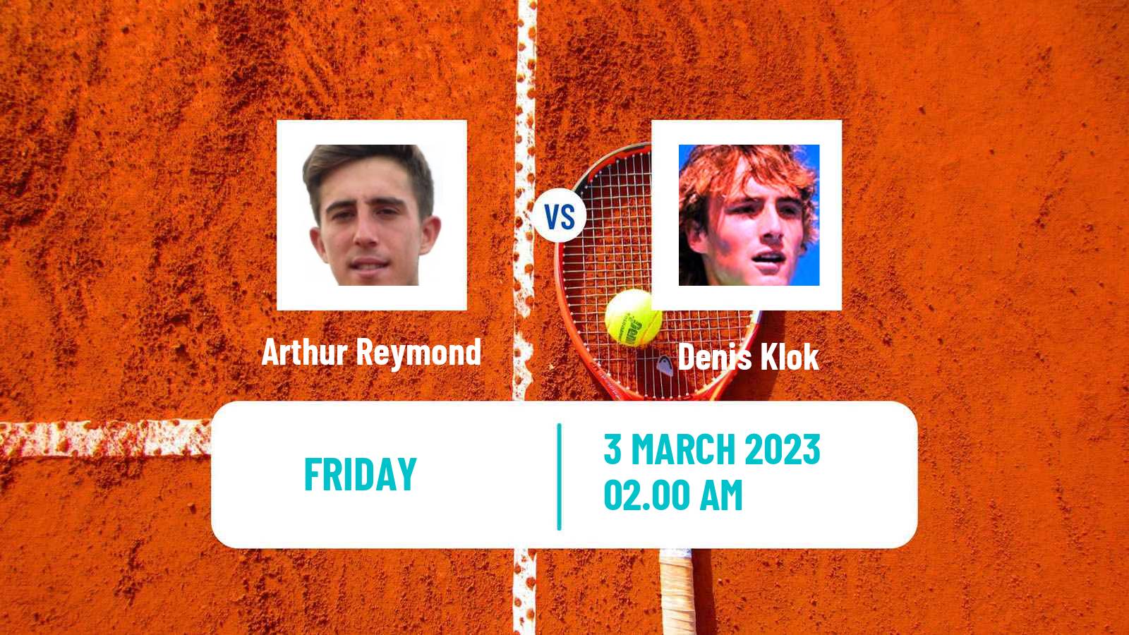 Tennis ITF Tournaments Arthur Reymond - Denis Klok