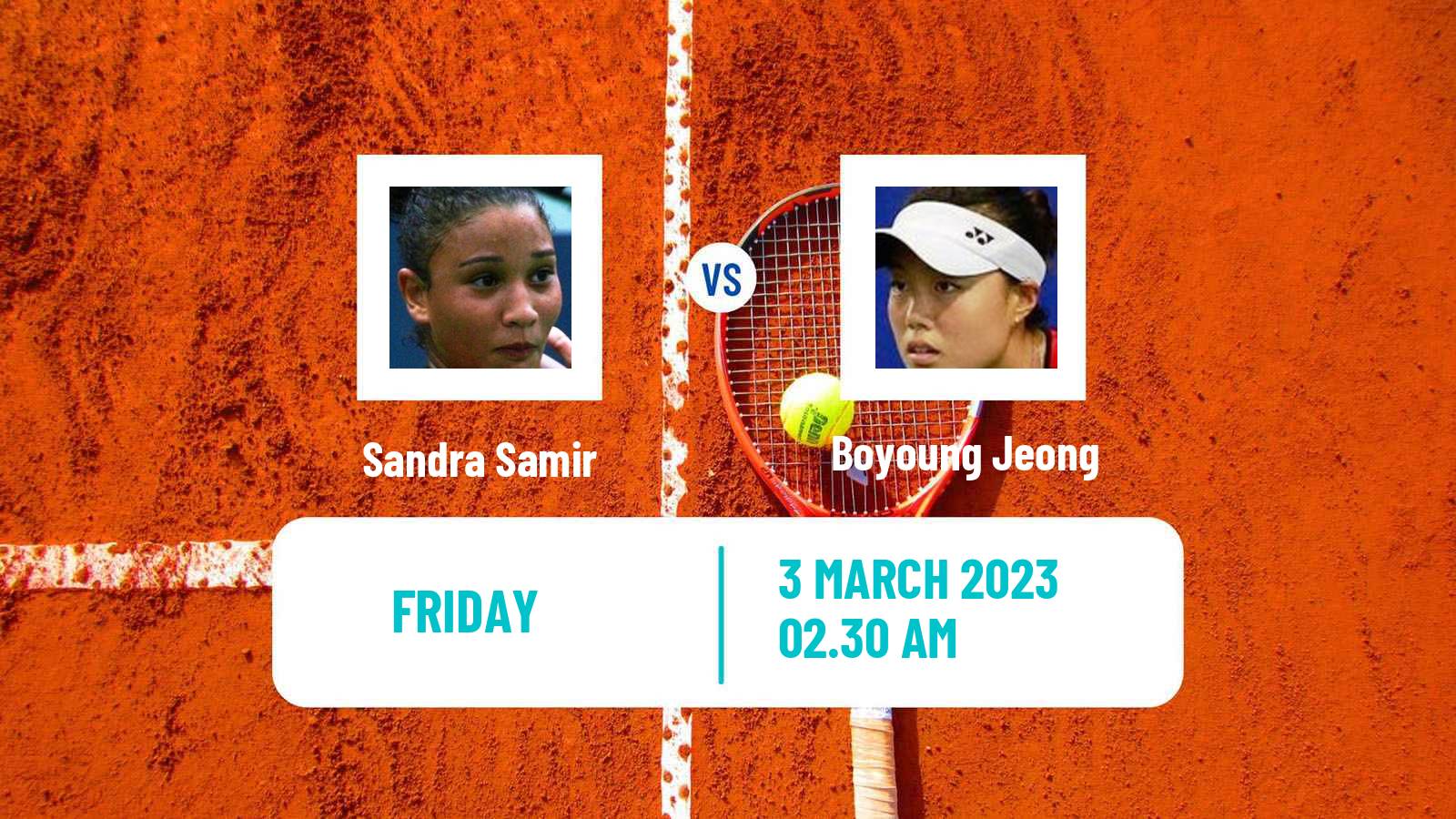 Tennis ITF Tournaments Sandra Samir - Boyoung Jeong