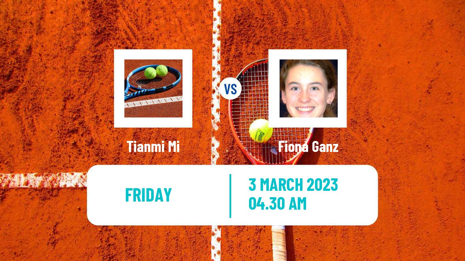 Tennis ITF Tournaments Tianmi Mi - Fiona Ganz