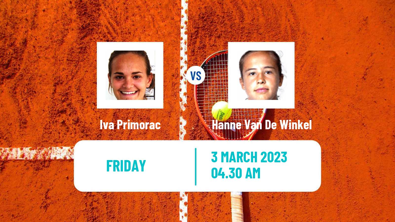 Tennis ITF Tournaments Iva Primorac - Hanne Van De Winkel