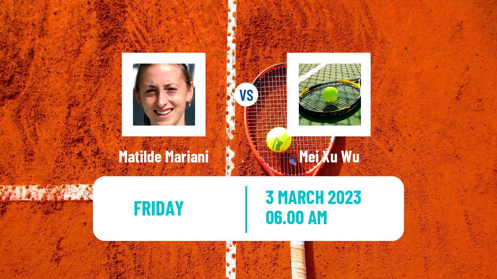 Tennis ITF Tournaments Matilde Mariani - Mei Xu Wu