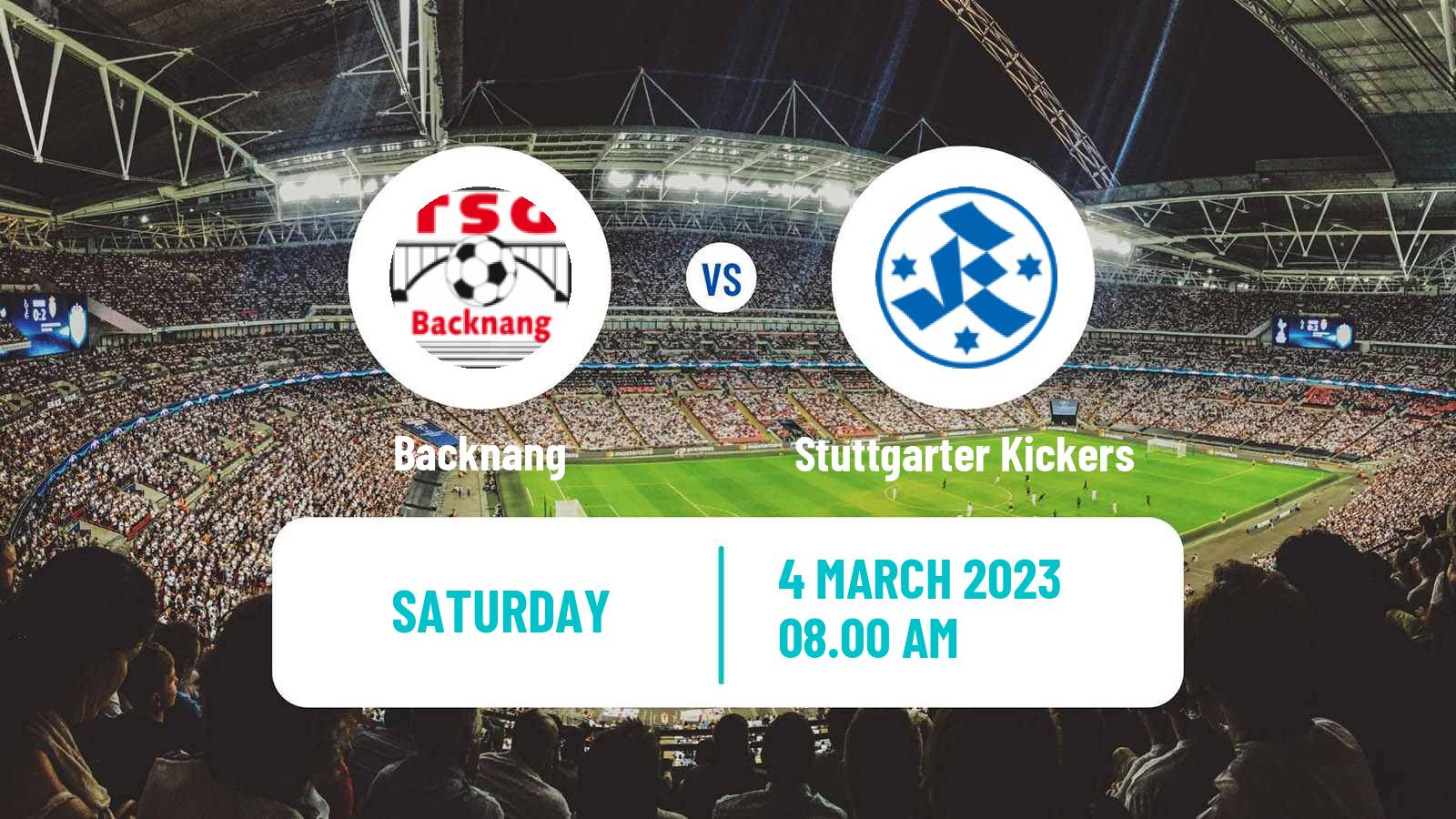 Soccer German Oberliga Baden-Württemberg Backnang - Stuttgarter Kickers
