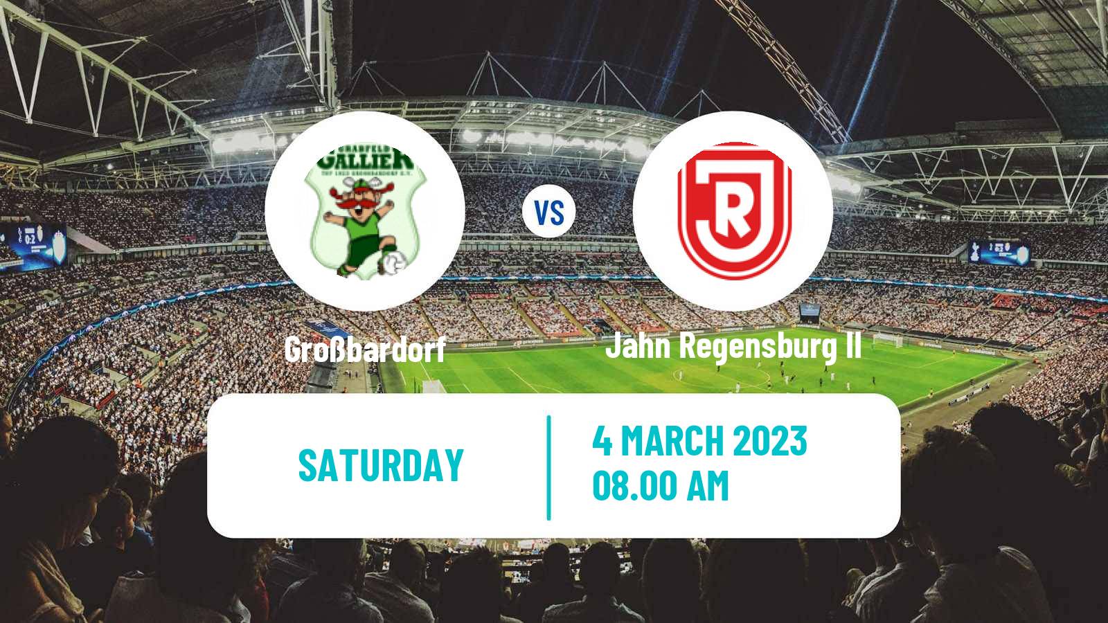 Soccer German Oberliga Bayern Nord Großbardorf - Jahn Regensburg II