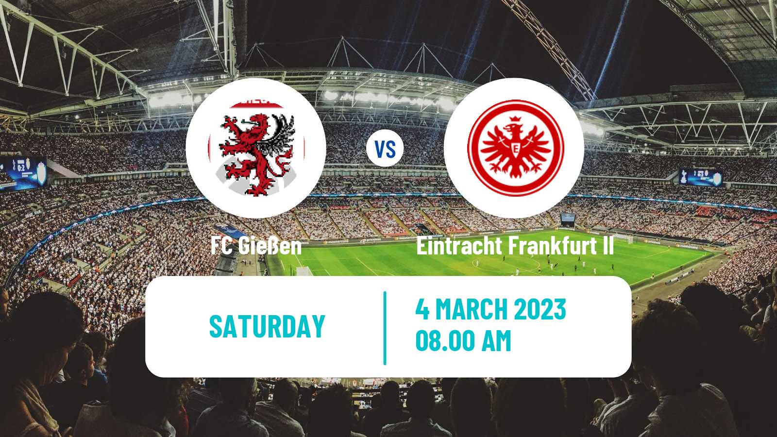 Soccer German Oberliga Hessen Gießen - Eintracht Frankfurt II