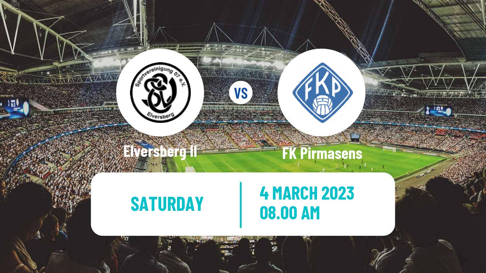 Soccer German Oberliga Rheinland-Pfalz/Saar Elversberg II - Pirmasens