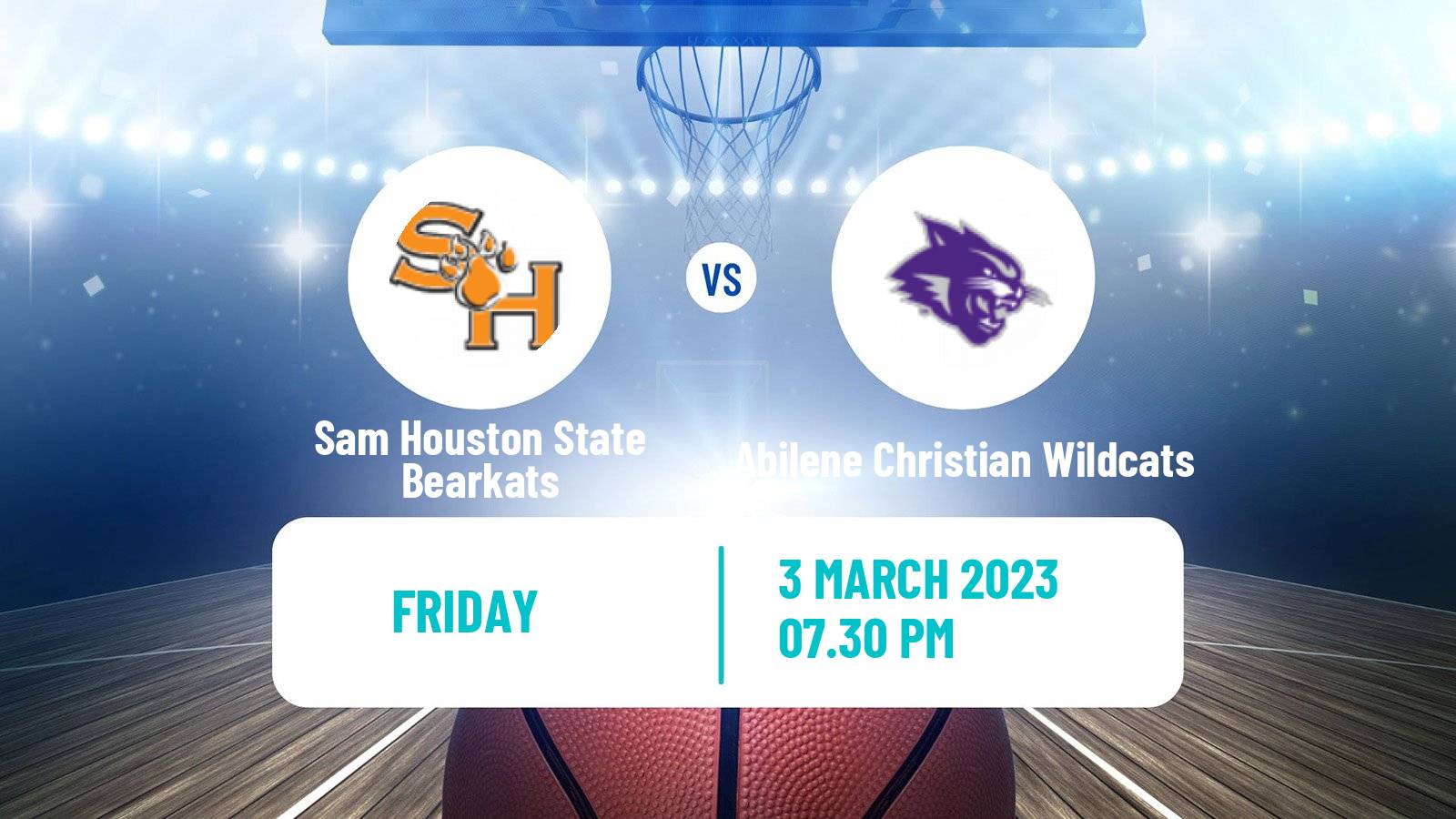 Basketball NCAA College Basketball Sam Houston State Bearkats - Abilene Christian Wildcats
