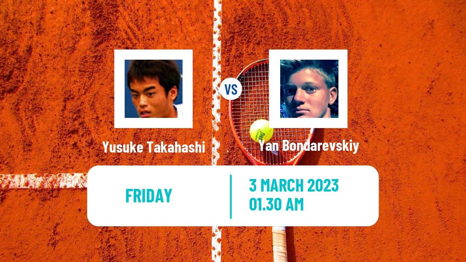Tennis ITF Tournaments Yusuke Takahashi - Yan Bondarevskiy