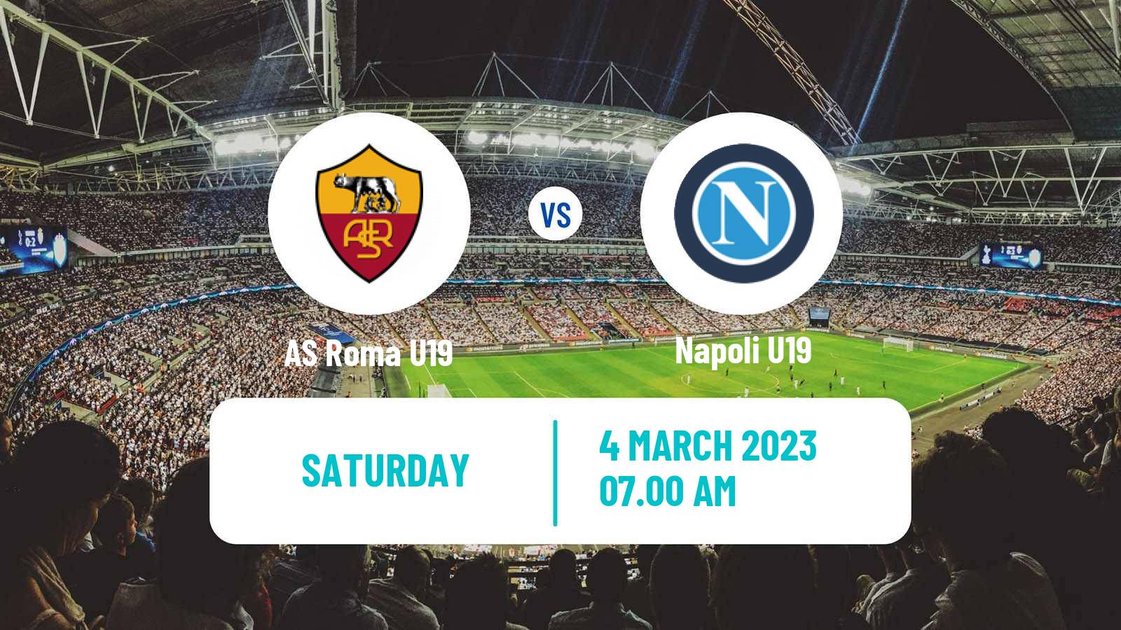 Soccer Italian Primavera 1 Roma U19 - Napoli U19