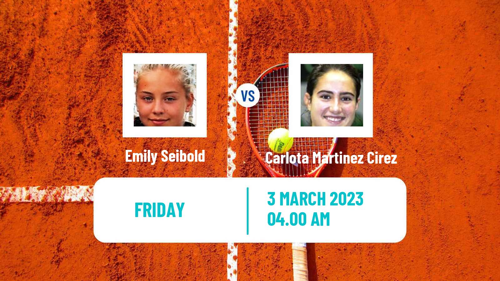Tennis ITF Tournaments Emily Seibold - Carlota Martinez Cirez