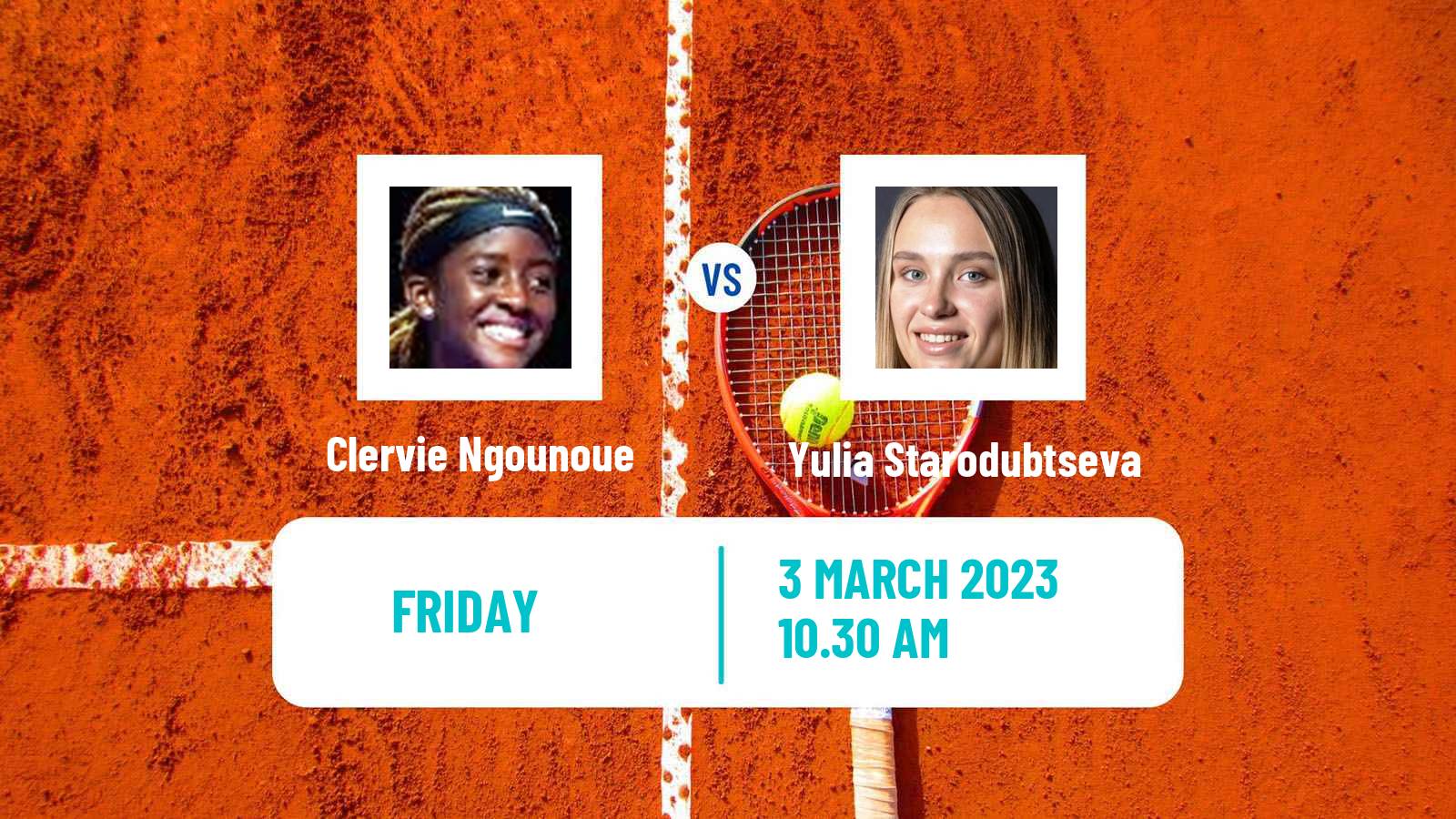 Tennis ITF Tournaments Clervie Ngounoue - Yulia Starodubtseva