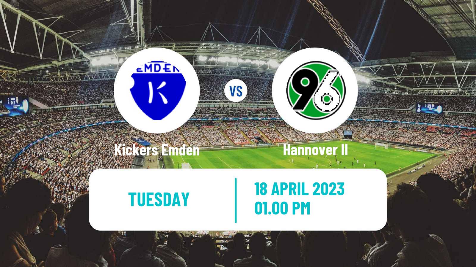 Soccer German Regionalliga North Kickers Emden - Hannover II