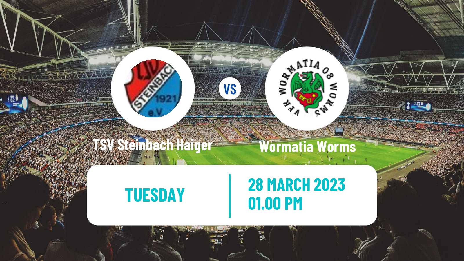 Soccer German Regionalliga Sudwest TSV Steinbach Haiger - Wormatia Worms