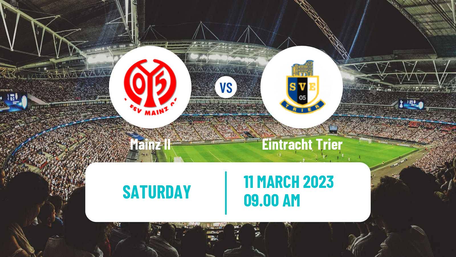 Soccer German Regionalliga Sudwest Mainz II - Eintracht Trier