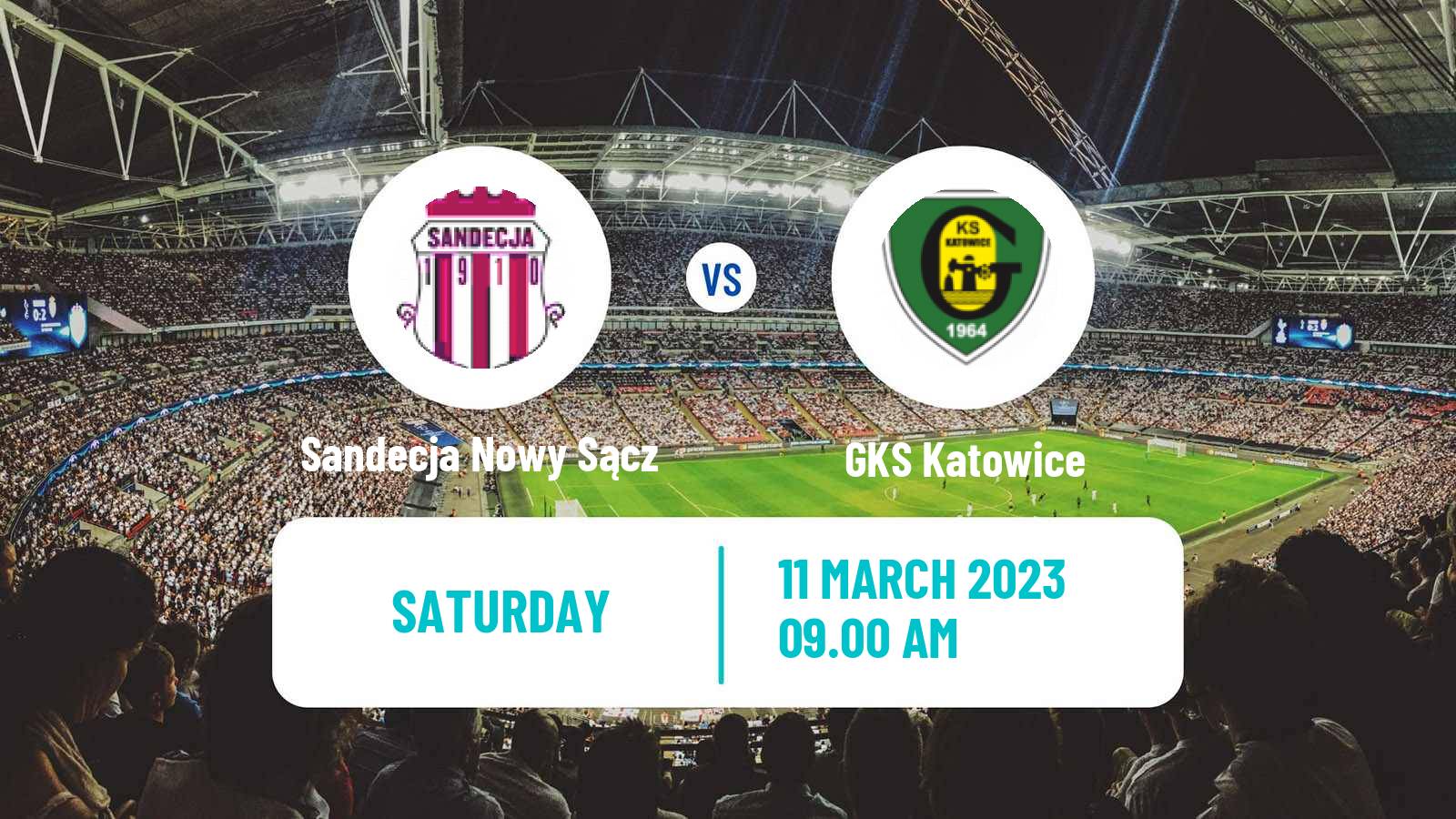 Soccer Polish Division 1 Sandecja Nowy Sącz - GKS Katowice