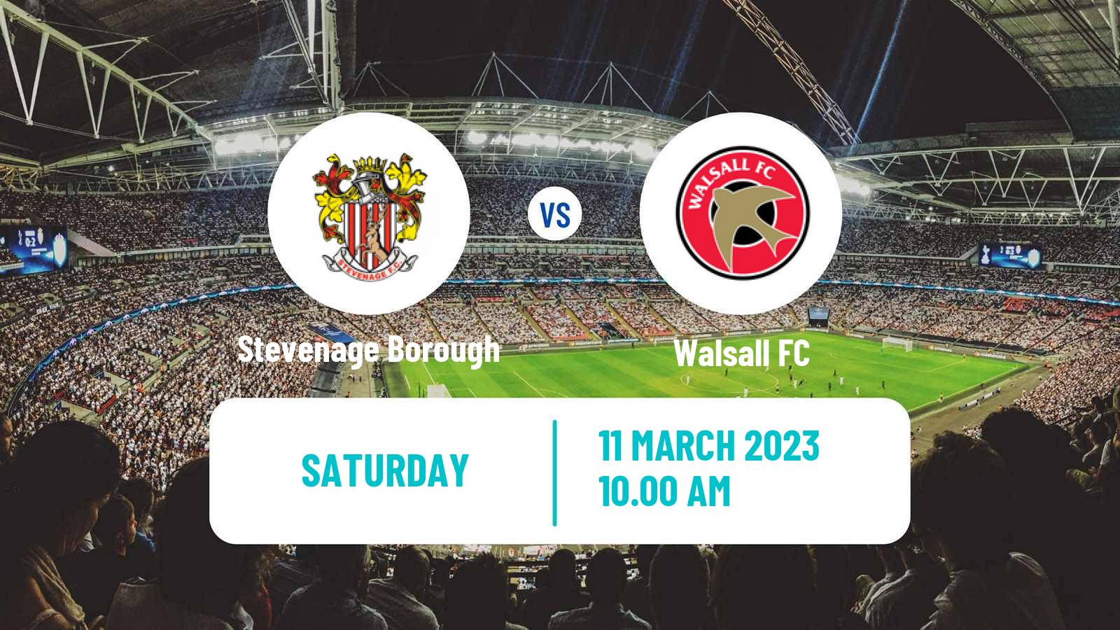 Soccer English League Two Stevenage Borough - Walsall