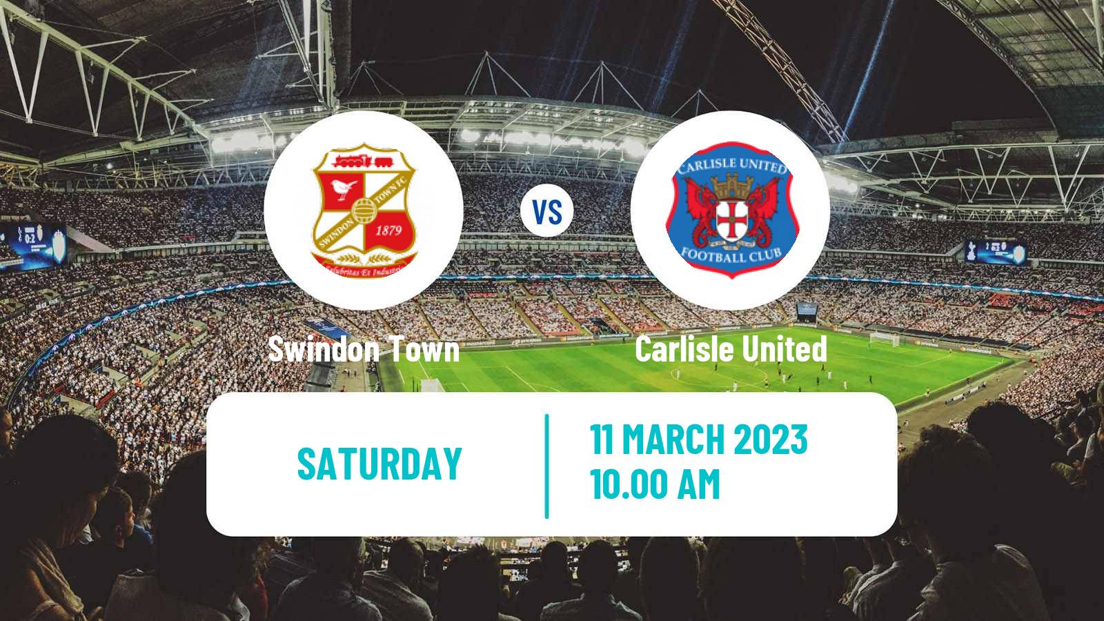 Soccer English League Two Swindon Town - Carlisle United