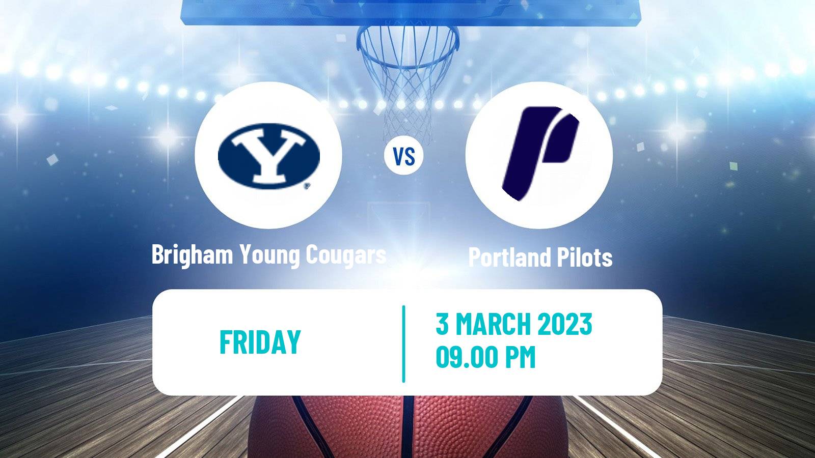 Basketball NCAA College Basketball Brigham Young Cougars - Portland Pilots