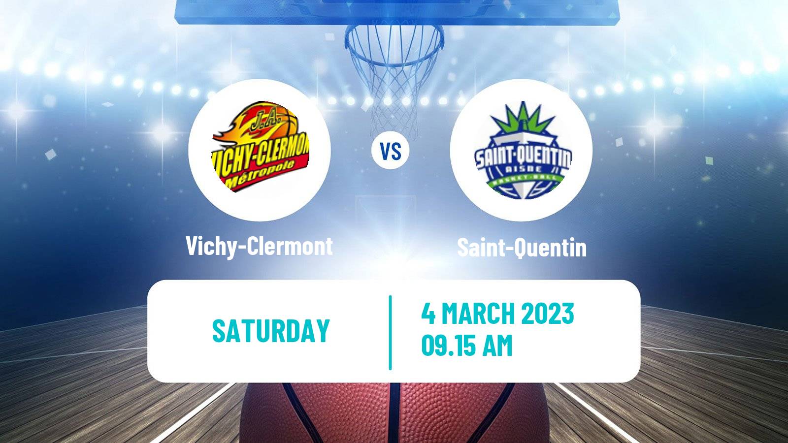 Basketball French LNB Pro B Vichy-Clermont - Saint-Quentin