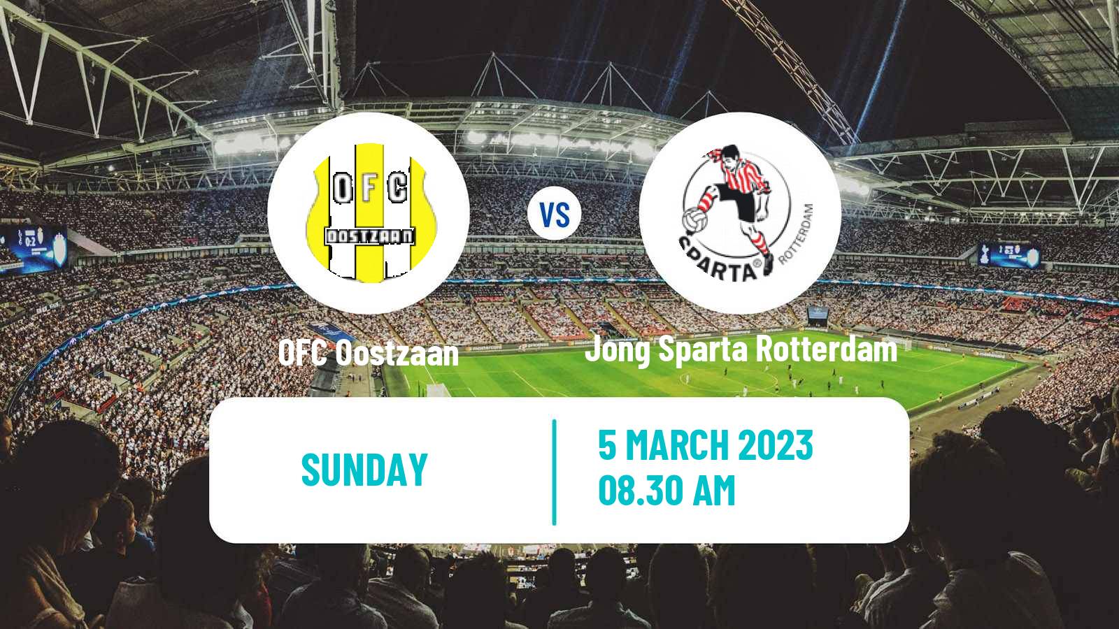 Soccer Dutch Tweede Divisie OFC Oostzaan - Jong Sparta Rotterdam