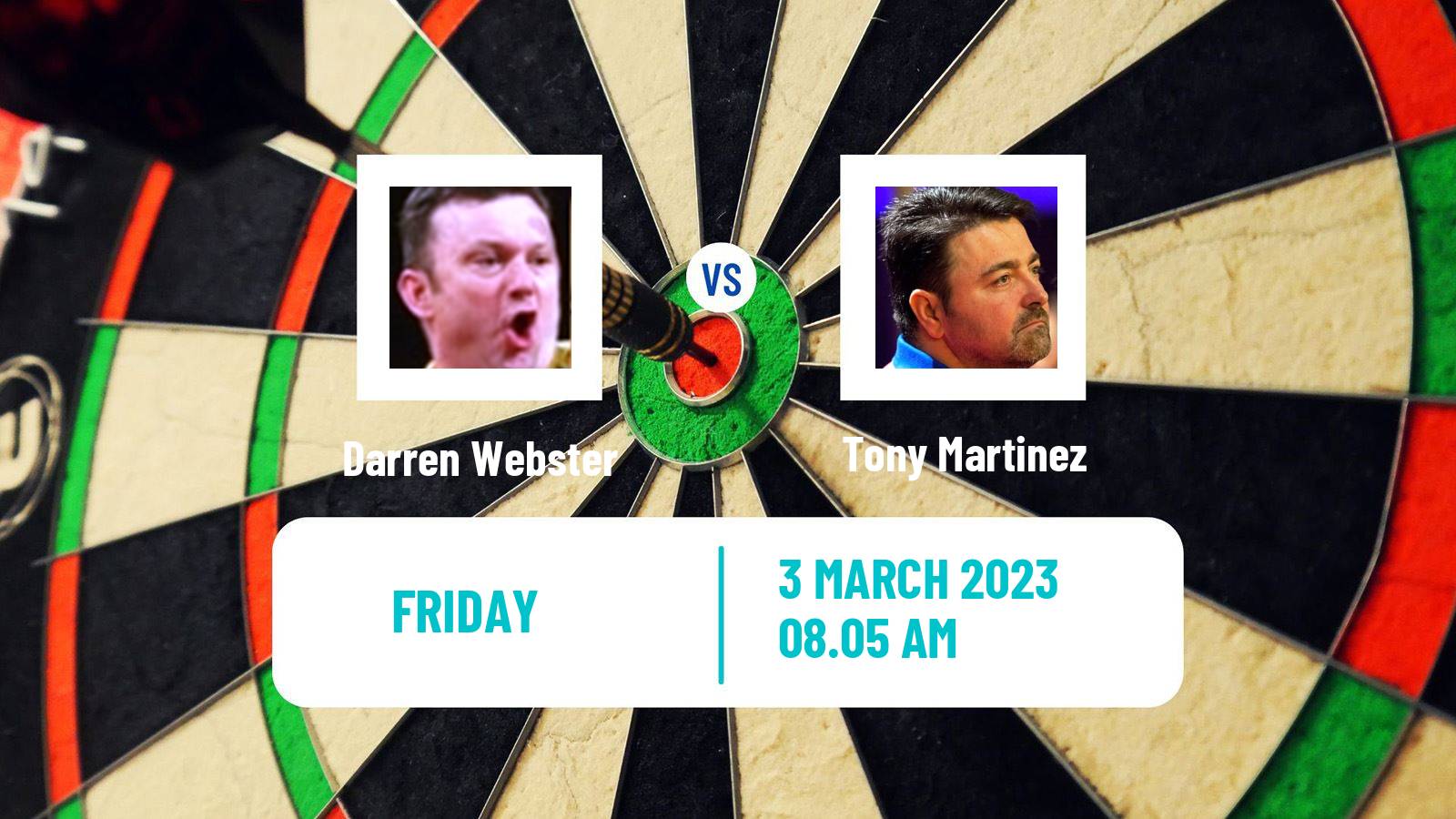 Darts Darts Darren Webster - Tony Martinez