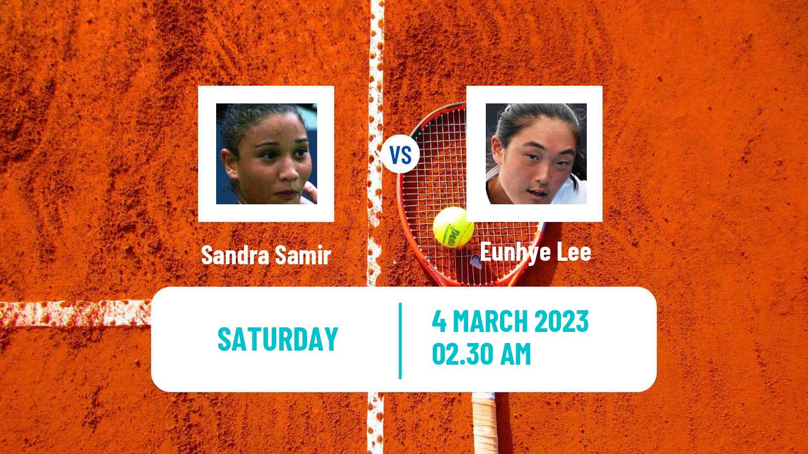 Tennis ITF Tournaments Sandra Samir - Eunhye Lee