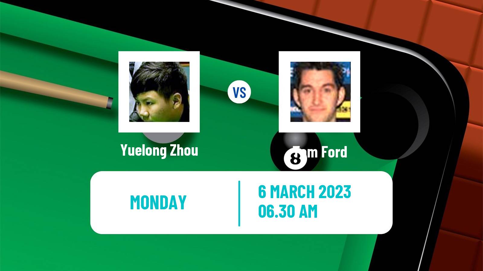 Snooker Snooker Yuelong Zhou - Tom Ford