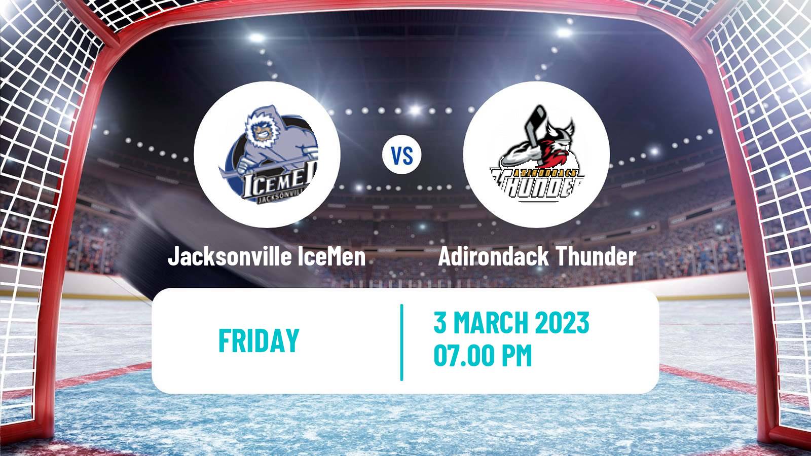 Hockey ECHL Jacksonville IceMen - Adirondack Thunder
