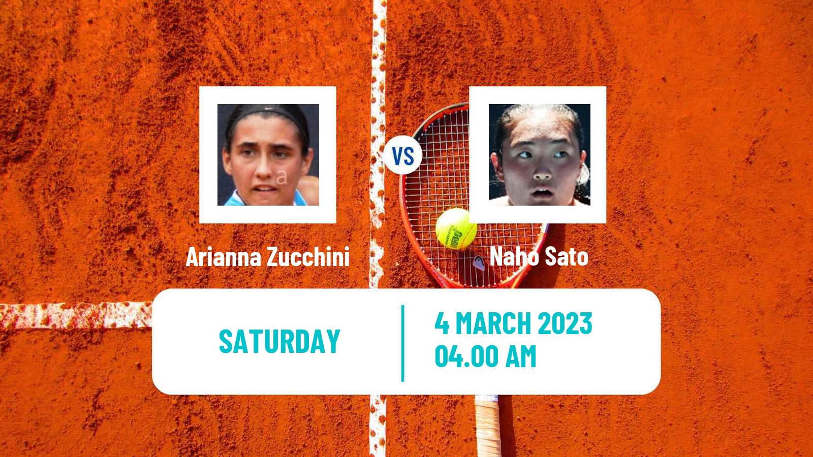 Tennis ITF Tournaments Arianna Zucchini - Naho Sato