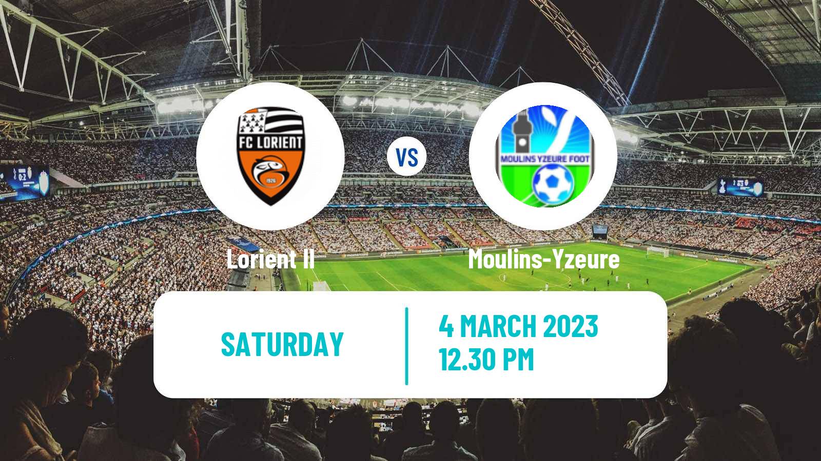 Soccer French National 2 - Group D Lorient II - Moulins-Yzeure
