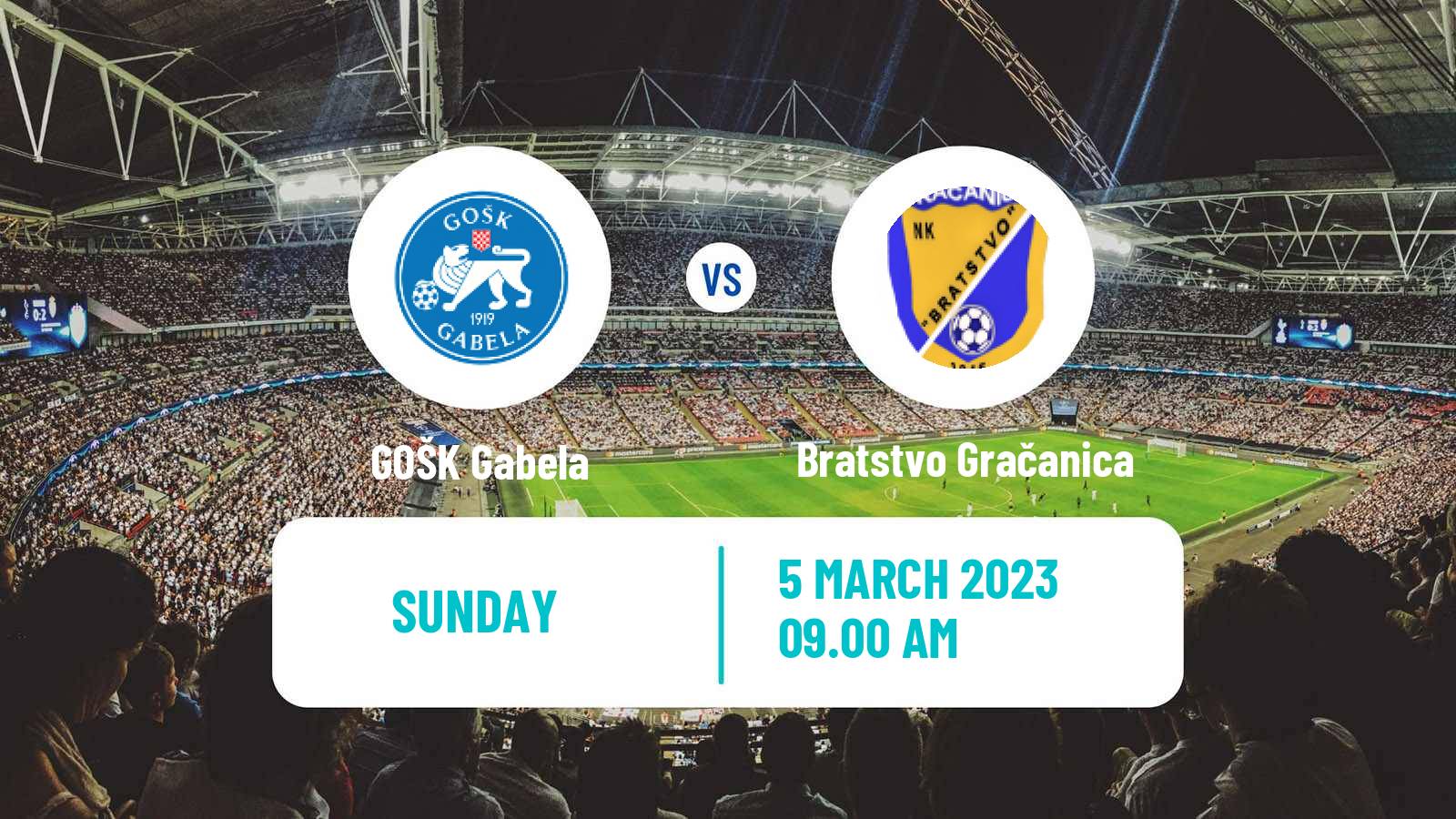 Soccer Bosnian Prva Liga FBiH GOŠK Gabela - Bratstvo Gračanica